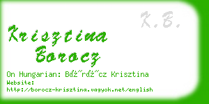 krisztina borocz business card